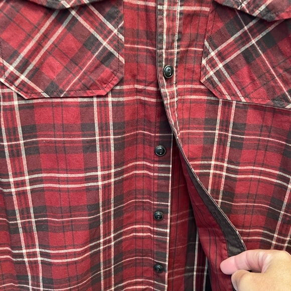 Roots | Red Plaid Cotton Shirt - Picture 3 of 6